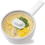 BIEn 電気鍋 電気調理鍋 グリル鍋 ラーメン うどん 目玉焼き お手伝い 受験 夜食 夏場に火を使わない 多機能フライパン 片手鍋 温度調節 食品グレード認証PP素材 旅行 車泊 (1.5L)