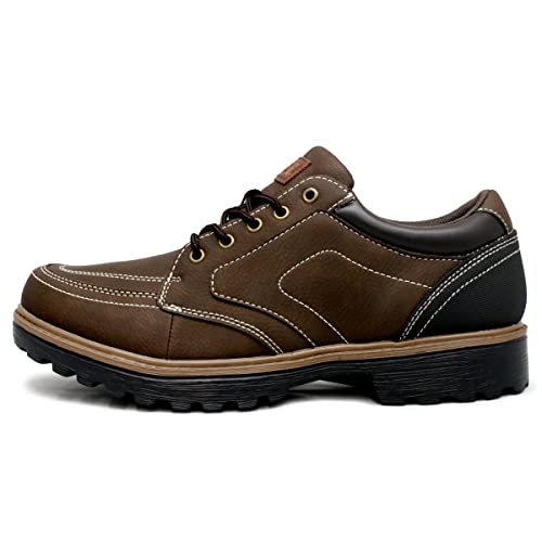 [エドウィン] 防水 カジュアルシューズ 超軽量 革靴 スニーカー メンズ ウォーキングシューズ PUレザー EVA素材 3E 外羽根 紐靴 紳士靴 edm543