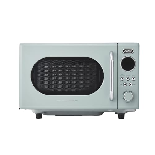 【Toffy/トフィー】 電子レンジ K-DR3 コンパクト 16L フラットテーブル 消音機能 長い電源コード レトロ かわいい 新生活 ひとり暮らし ふたり暮らし K-DR3 (ペールアクア)