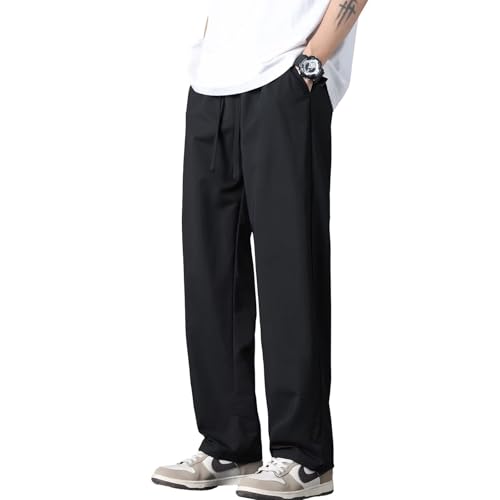 [HedingRed] ワイドパンツ メンズ ジャージ下 ゆったり ロングパンツ フィトネスパンツ 冷感 スウェットパンツ カジュアル ストレートパンツ 通気速乾 UVカット